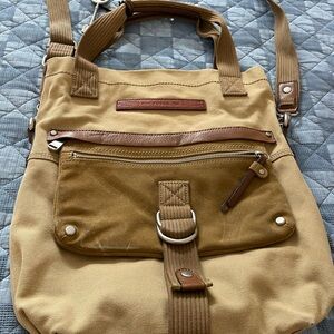 Fossil Brown Canvas Men's Backpack